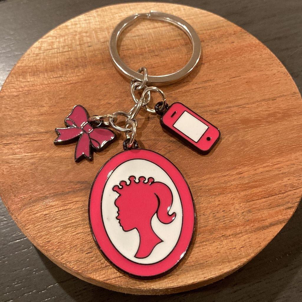 Barbie metal keychain